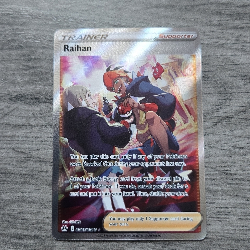 Raihan #GG65 Pokemon Crown Zenith Holo Card